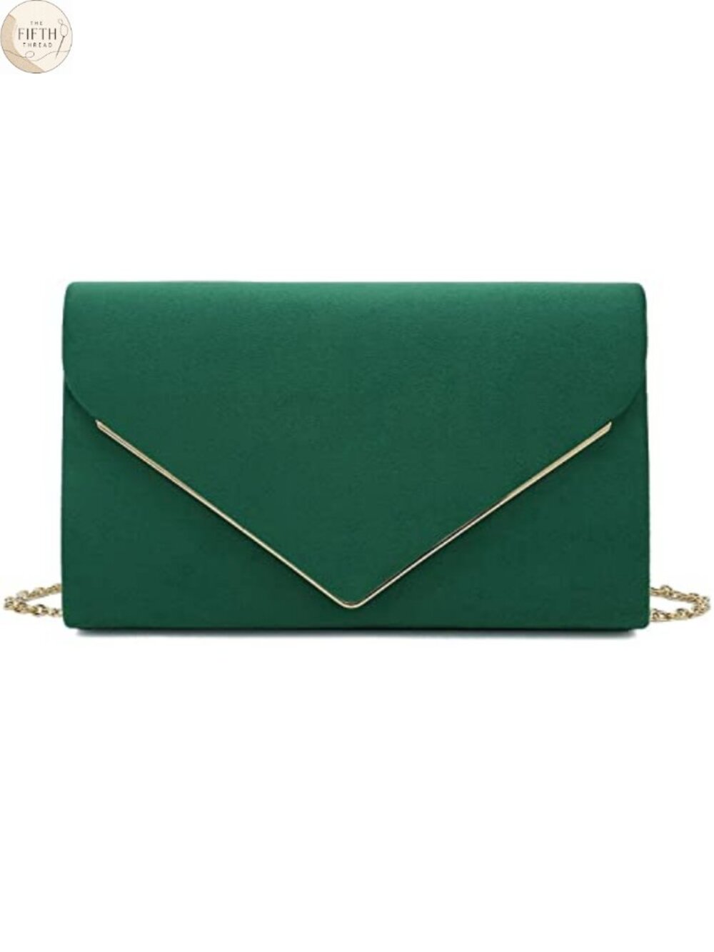 Faux Suede Clutch Bag Metal Binding Evening Purse Wedding Prom